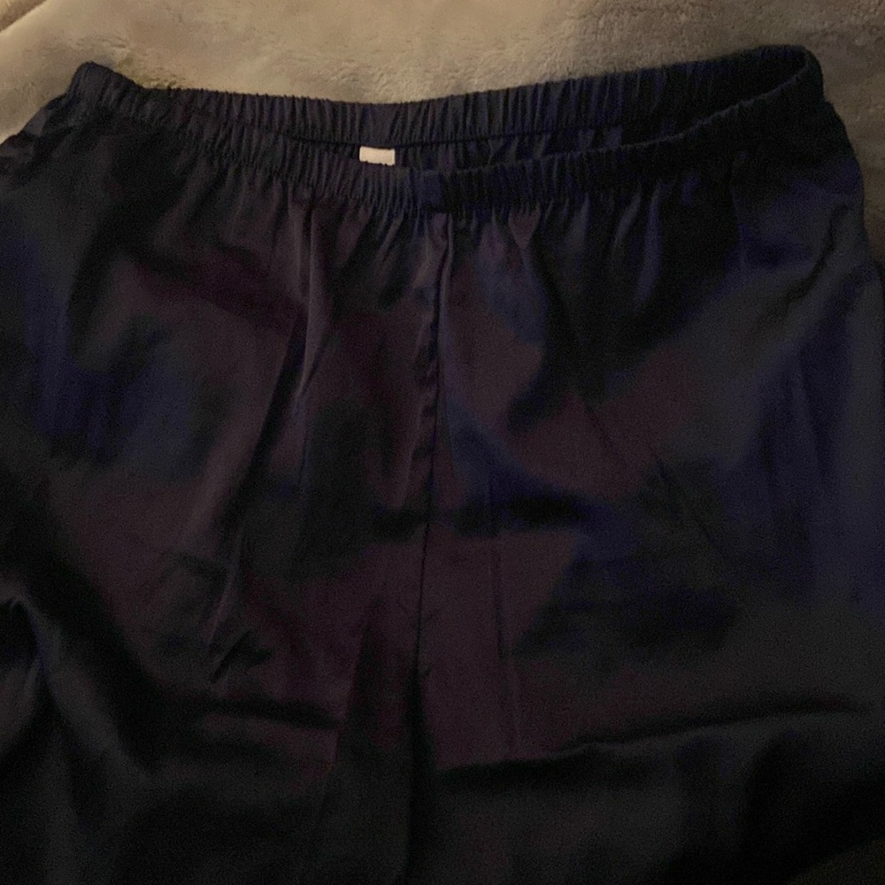 Blue silk pants
